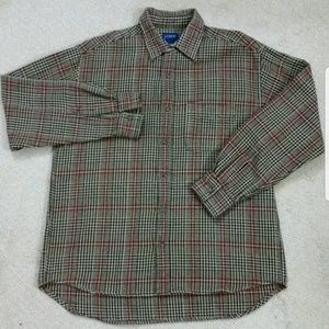 J CREW Checkered Heavy Cotton Button Down Medium